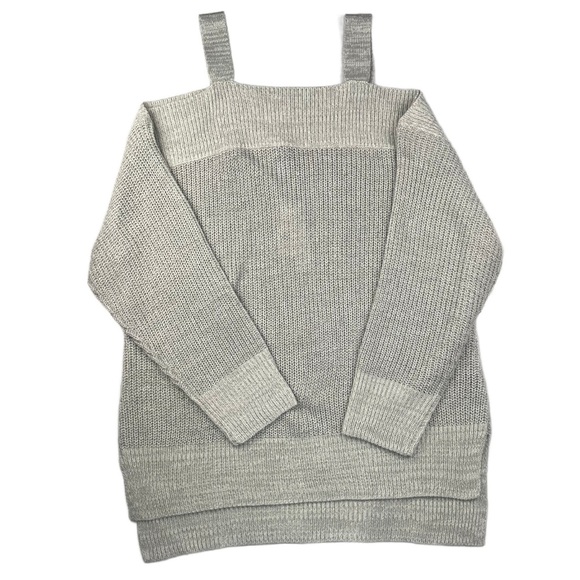 NWT Sanctuary Women’s Gray Drop Shoulder Sweater In Size M - Picture 1 of 4
